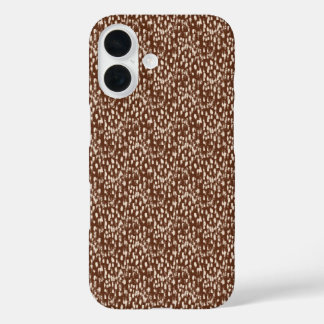 Brown Cream Beige Abstract Pattern iPhone 16 Case