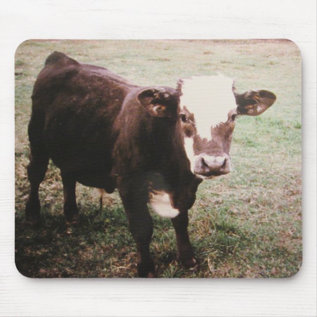 Brown Cream Cow Mouse Pad (Front)