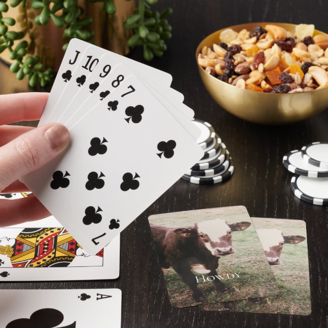 Brown Cream Cow Playing Cards (In Situ)