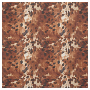 Brown Cream Cowhide Fabric