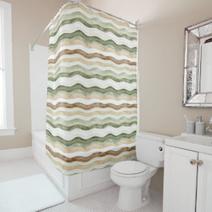Brown Cream Green Stripes