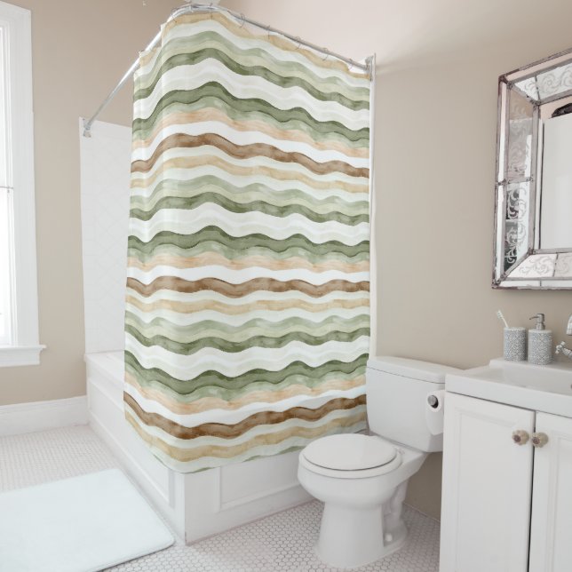 Brown Cream Green Stripes (In Situ)