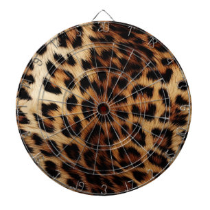 Brown Cream Leopard Animal  Dartboard