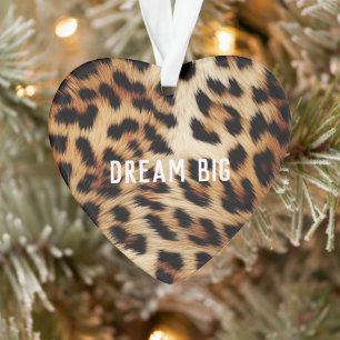 Brown Cream Leopard Animal Ornament