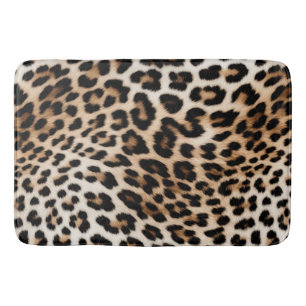 Brown Cream Leopard Bath Mat