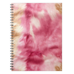 Brown Cream Pink Cowgirl Cowhide Notebook