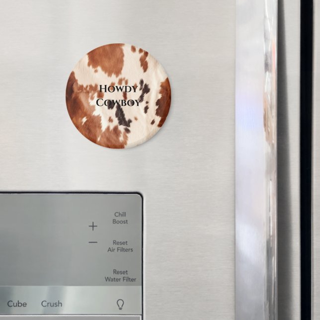 Brown Cream Southwest Cowhide  Magnet (In Situ (Fridge))