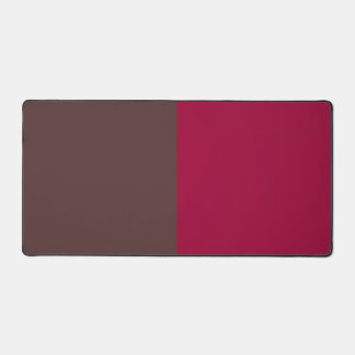 Brown Crimson Colour Block Desk Mat