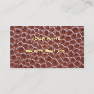 Brown crocodile leather Business Card