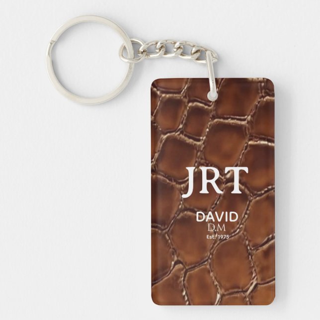 Brown Crocodile Leather Monogram (Devant)