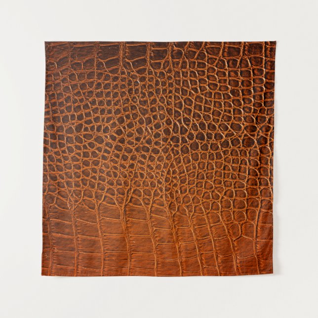 Brown crocodile leather tapestry (Front)