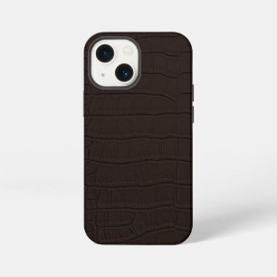 Brown Crocodile Skin Print iPhone 13 Mini Case