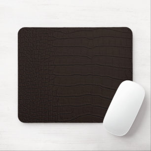 Brown Crocodile Skin Print Mouse Pad
