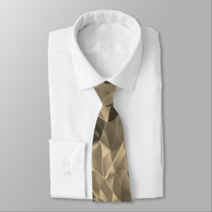 Brown curved triangles or sepia undulations tie