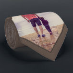 Brown Custom Photo  Tie<br><div class="desc">Brown Custom Photo neck tie. A perfect gift for a dad or grandfather on Father`s Day,  birthday or Christmas.</div>