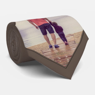 Brown Custom Photo Tie