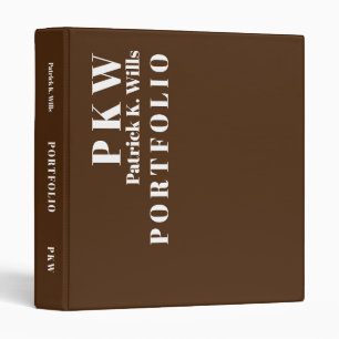 Brown Custom Portfolio Binder