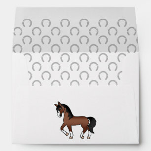 Brown Cute Cartoon Trotting Horse Illustration Envelope