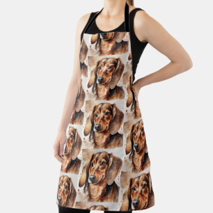 Brown Dachshund  Apron