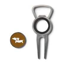 Brown Dachshund Golf Divot Outil Cadeau Golfer Dox
