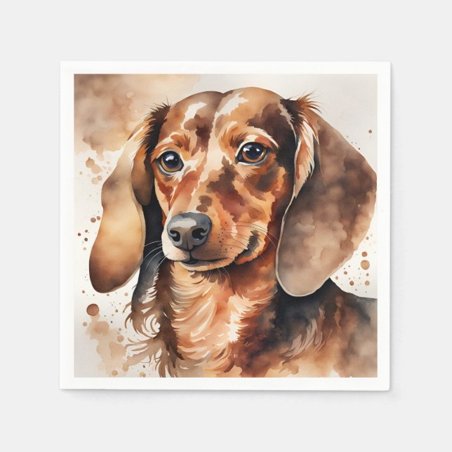 Brown Dachshund  Napkin (Front)
