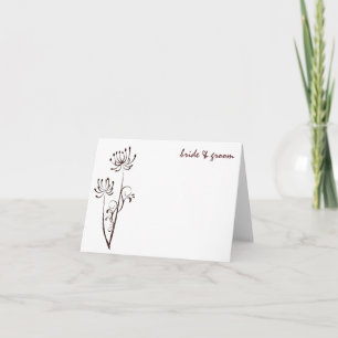 Brown Dandelion Thank You Card