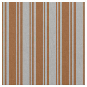 Brown & Dark Grey Coloured Stripes Pattern Fabric
