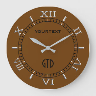 Brown Decor Dial Easily Personalize This Large Clock