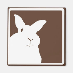 Brown Disapproving Rabbit Magnet
