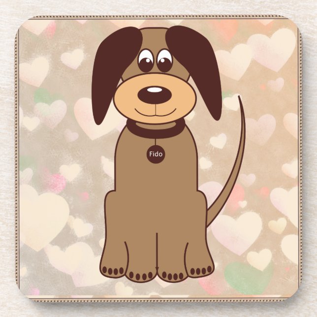 Brown Dog Beverage Coaster (Front)