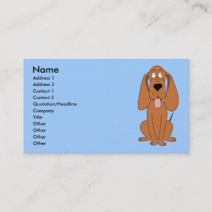 Brown Dog Cartoon. Hound. Business Card