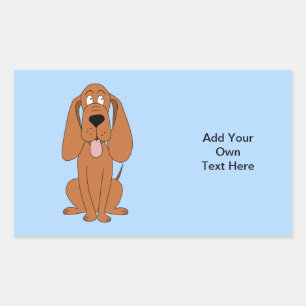 Brown Dog Cartoon. Hound. Sticker