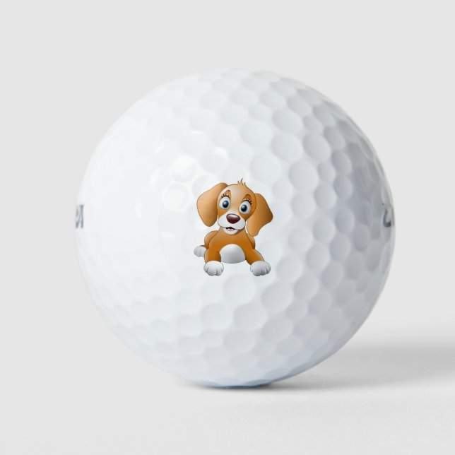 Brown dog clipart golf balls (Front)