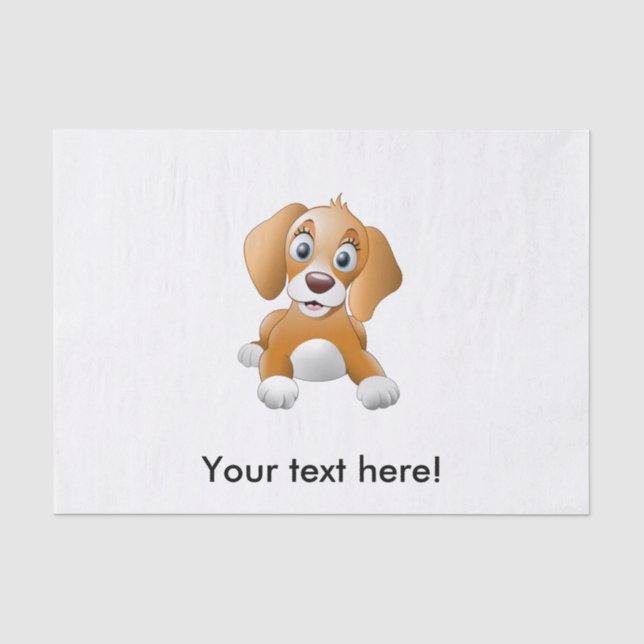 Brown dog clipart tissue paper (Front)