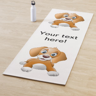 Brown dog clipart yoga mat