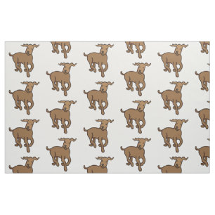 Brown dog fabric