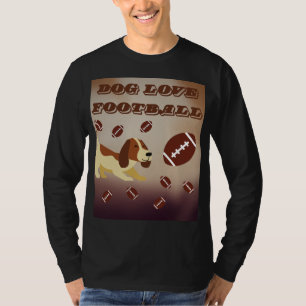 Brown Dog Funny Football Sport Art Illustration   T-Shirt