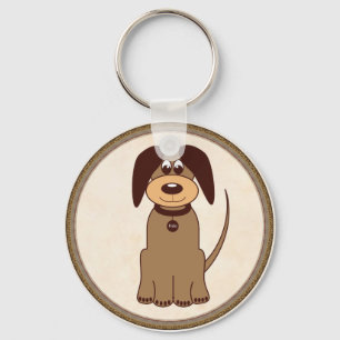 Brown Dog Keychain