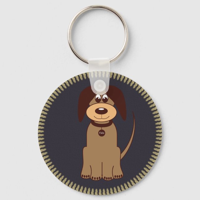 Brown Dog Keychain (Front)