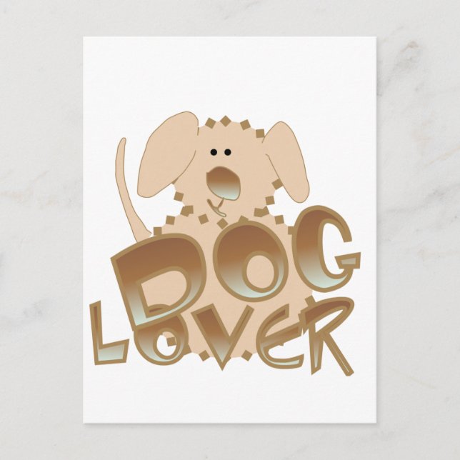 Brown Dog Lover Tshirts and Gifts Postcard (Front)