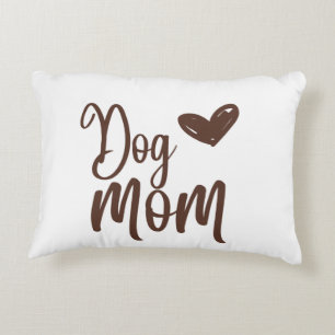 Brown Dog Mom Accent Pillow