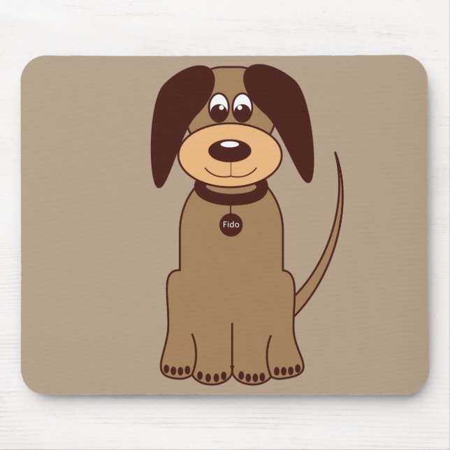 Brown Dog Mouse Pad (Front)