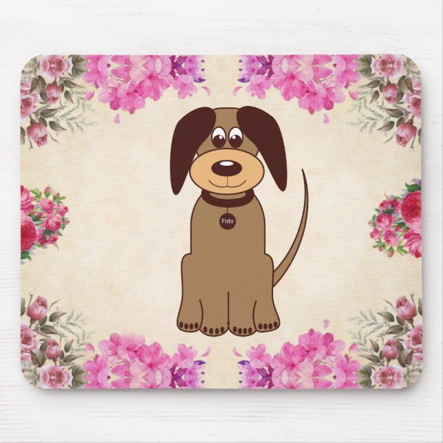 Brown Dog Mouse Pad (Front)