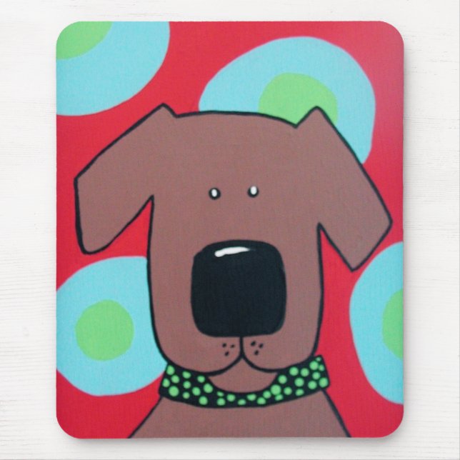 Brown Dog Mouse Pad (Front)