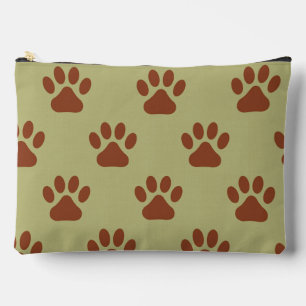 Brown dog paw accessory pouch