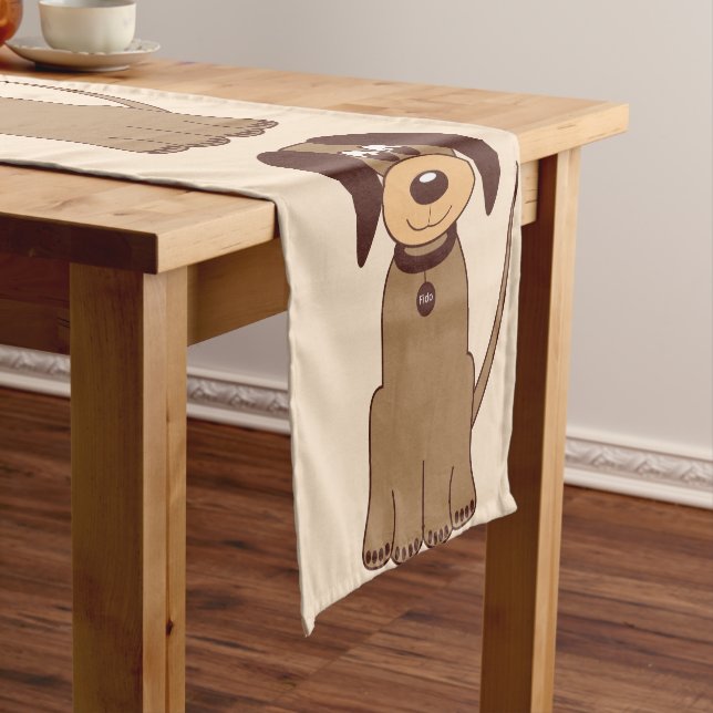 Brown Dog Table Runner (In Situ)