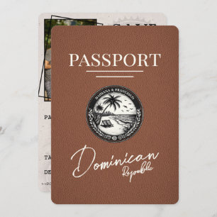 Brown Dominican Republic Passport Save The Date