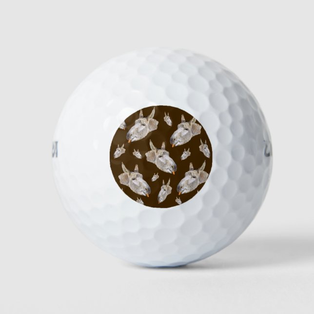 Brown Donkey Pattern, Golf Balls (Front)