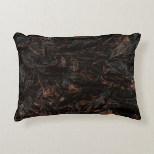Brown dried leaves on ground accent pillow