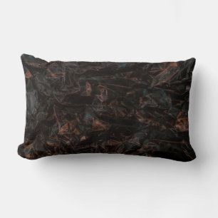Brown dried leaves on ground lumbar pillow